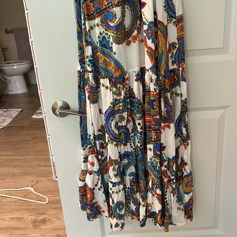 MSK Colorful Paisley Print Maxi Dress /NWT - Picture 2 of 13